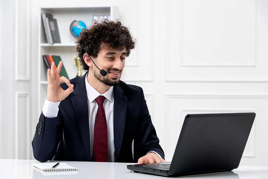 Professional call answering at work